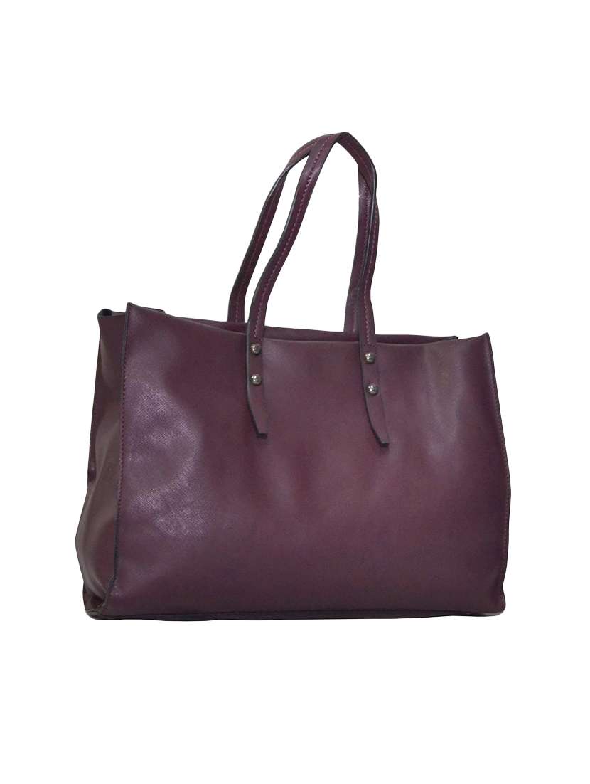 purple leatherette regular handbag - 13983148 -  Standard Image - 3