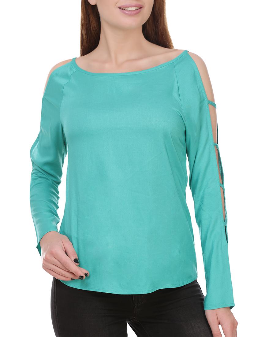 aqua blue regular top - 13984483 - Zoom Image - 0
