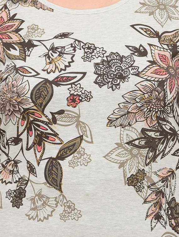floral print cotton plus tee - 13988894 - Standard Image - 3