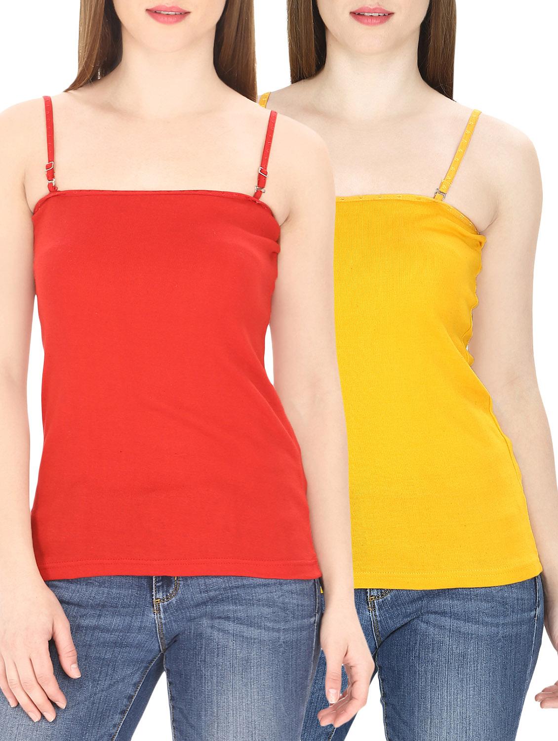 set of 2 multi colored cotton camisoles - 13993287 - Zoom Image - 0