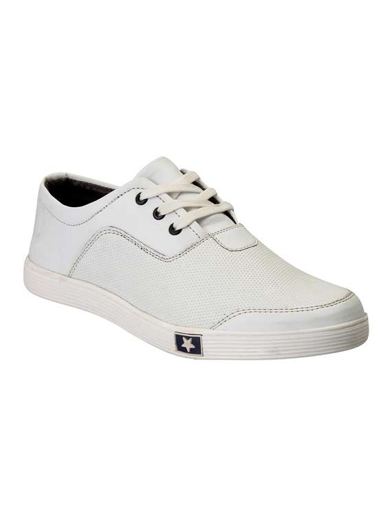 white leatherette sneaker