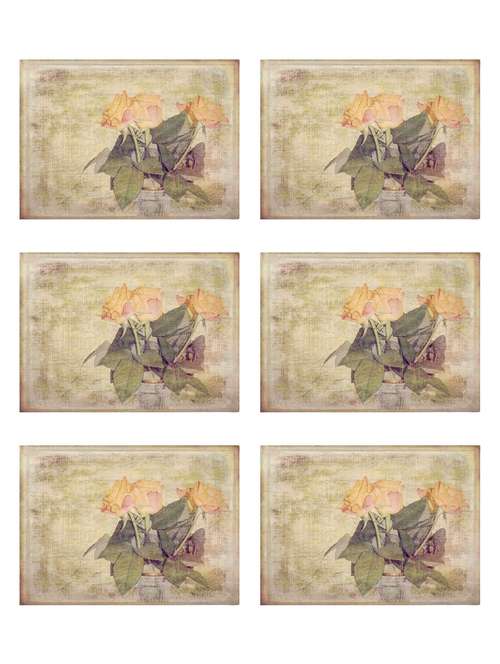 printed polyester table mat set of 6 pcs - 14000244 -  Standard Image - 0
