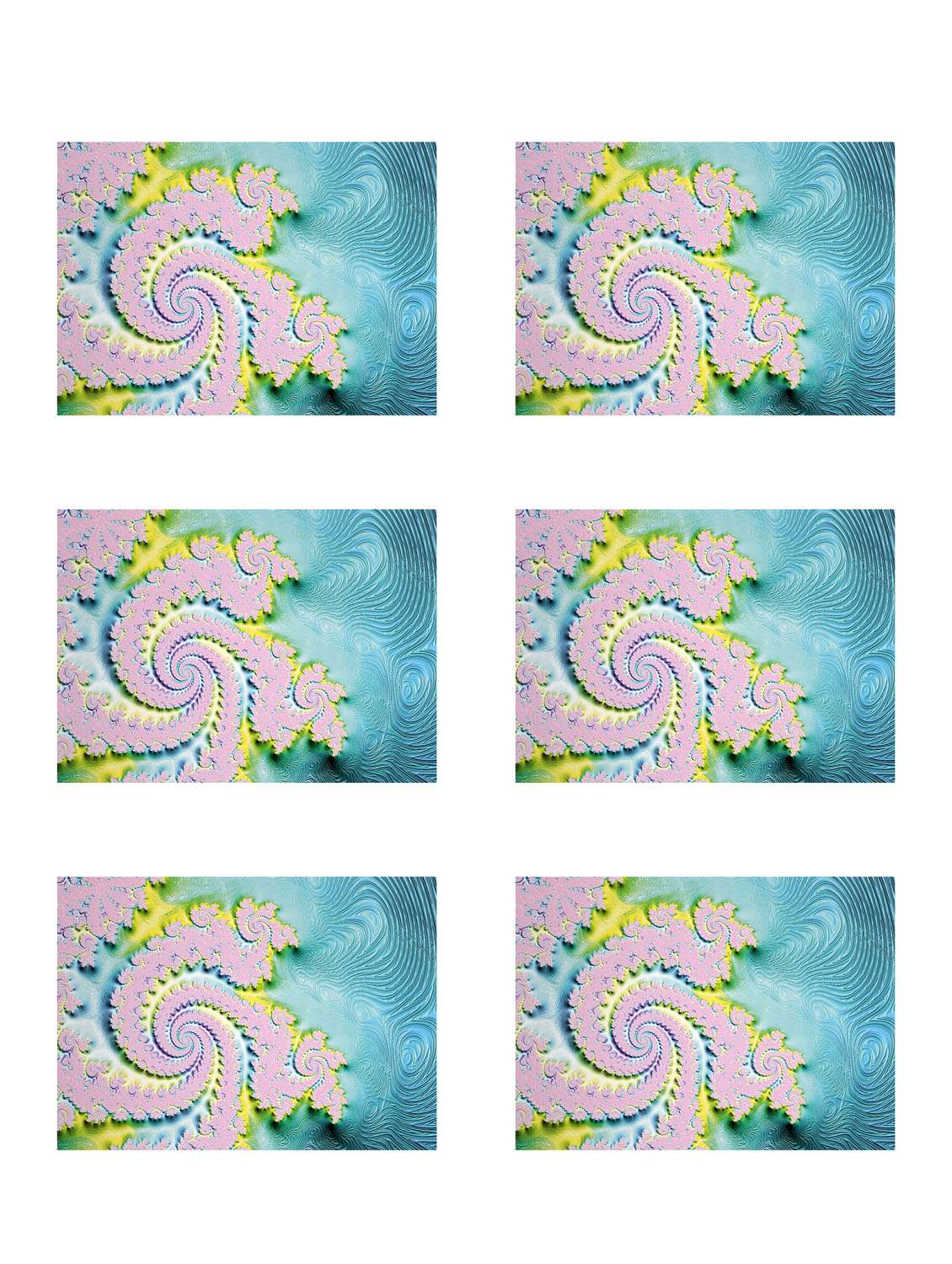 printed polyester table mat set of 6 pcs - 14000248 - Zoom Image - 0