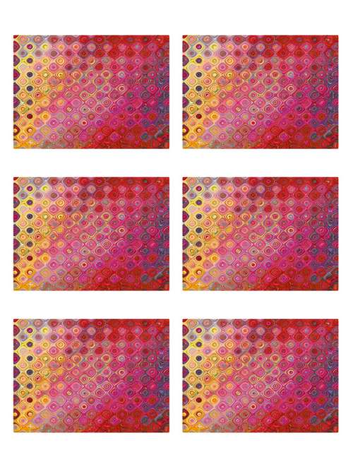 printed polyester table mat set of 6 pcs - 14000251 -  Standard Image - 0