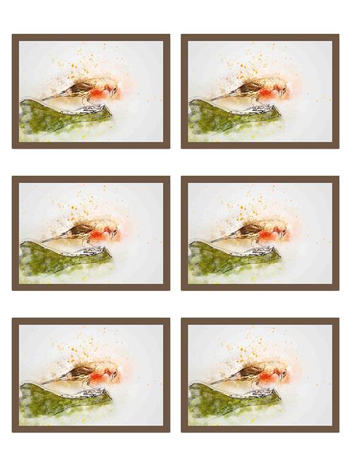 printed polyester table mat set of 6 pcs - 14000252 - Standard Image - 0