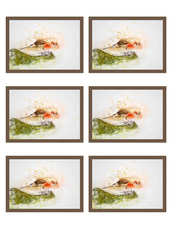 printed polyester table mat set of 6 pcs - 14000252 -  Zoom Image - 0
