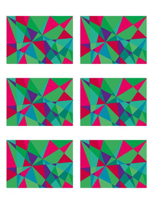 printed polyester table mat set of 6 pcs - 14000255 -  Standard Image - 0