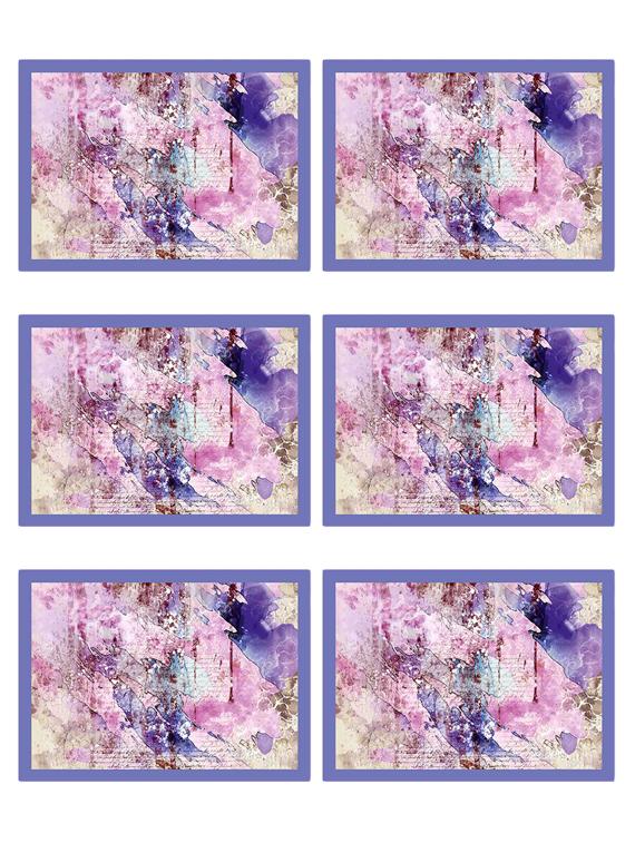 printed polyester table mat set of 6 pcs - 14000256 -  Zoom Image - 0