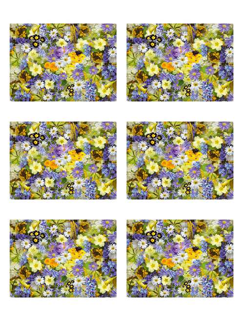 printed polyester table mat set of 6 pcs - 14000257 -  Standard Image - 0