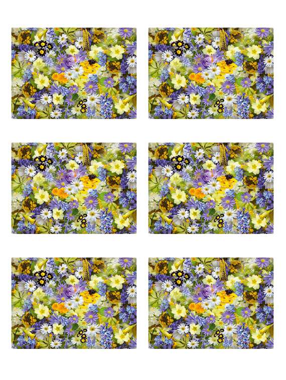 printed polyester table mat set of 6 pcs - 14000257 -  Zoom Image - 0