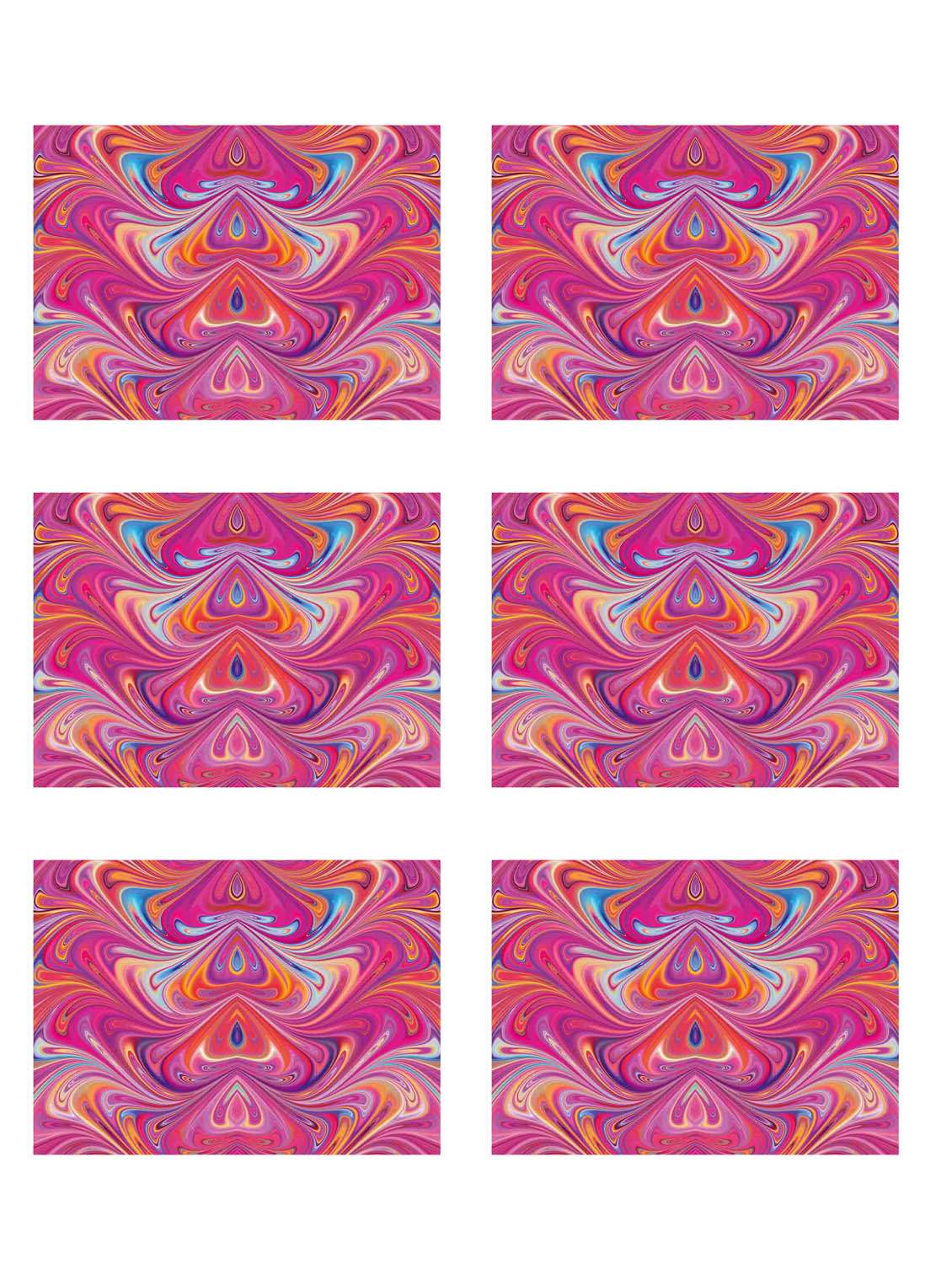 printed polyester table mat set of 6 pcs - 14000265 -  Zoom Image - 0