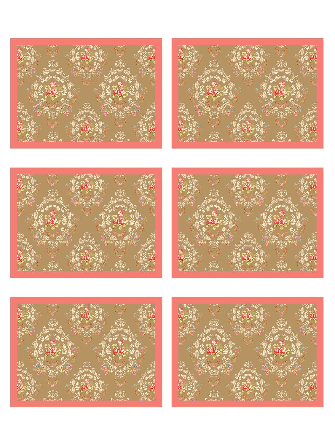 printed polyester table mat set of 6 pcs - 14000274 - Zoom Image - 0
