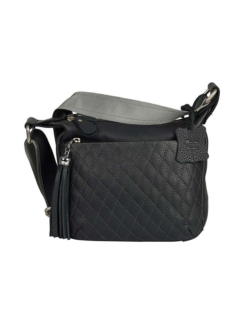 black quilted regular sling bag - 14002080 - Standard Image - 3