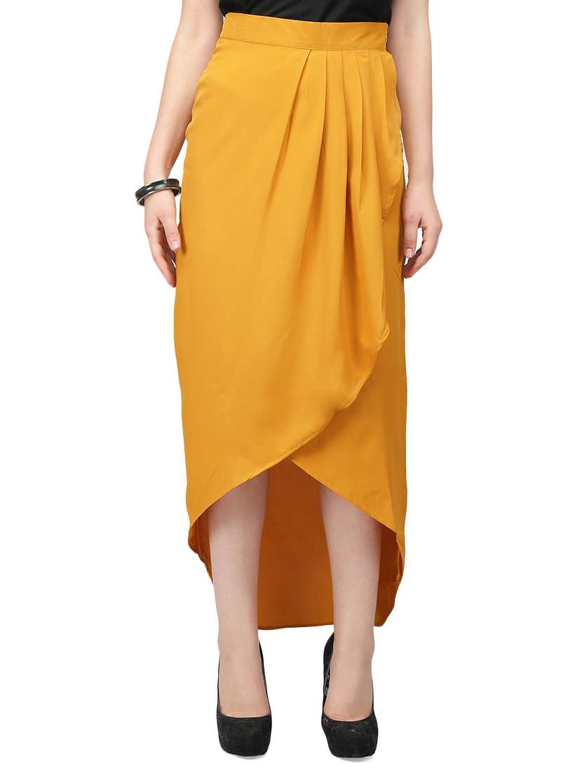 yellow wrap skirt