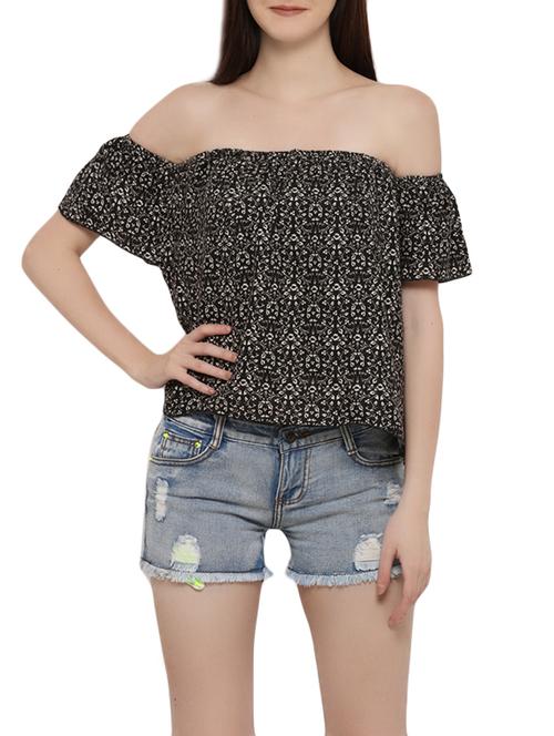 women's crop off shoulder top - 14008239 - Standard Image - 0