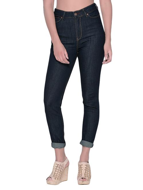 skinny fit dark blue denim jean - 14012407 -  Standard Image - 0