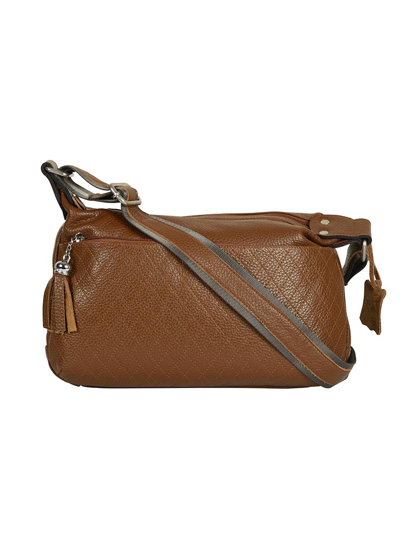 brown leather sling bag - 14047751 - Zoom Image - 0