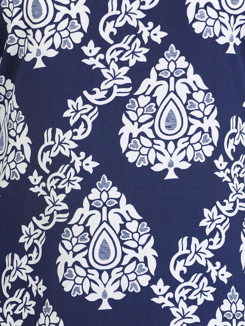 round neck printed kaftan top - 14049041 - Standard Image - 3