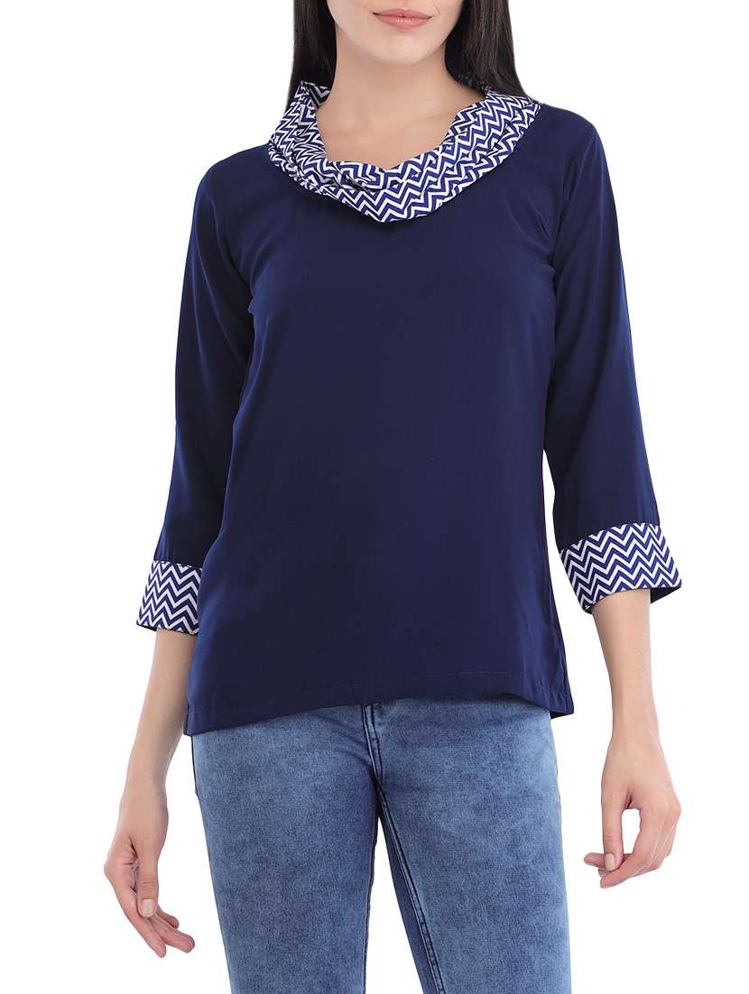 women's straight cowl neck top
