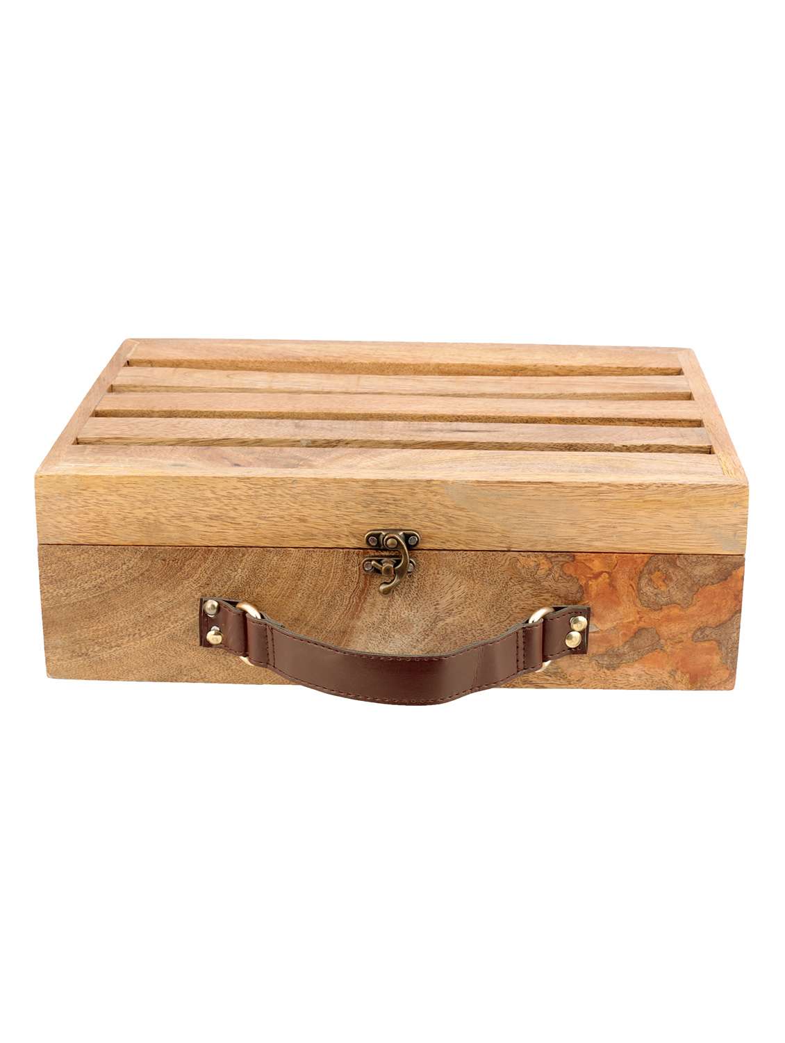 abrazo wooden whisky case with glass