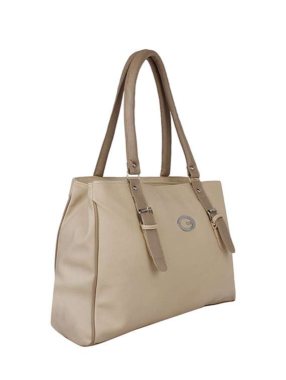 cream leatherette regular handbag - 14052008 - Zoom Image - 0
