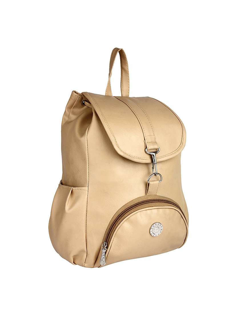 beige leatherette regular backpack - 14052020 -  Standard Image - 3