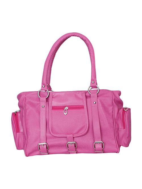 pink leatherette handbag - 14052055 - Standard Image - 0