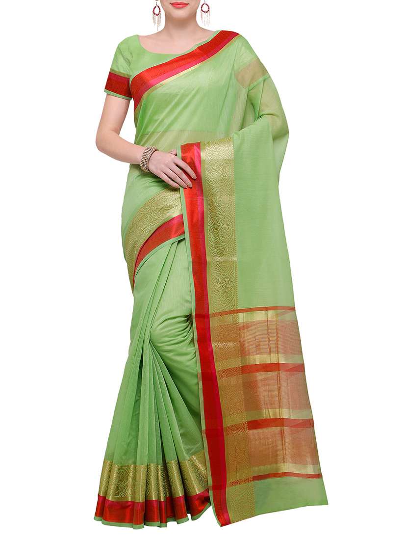 green silk kanjivaram saree with blouse