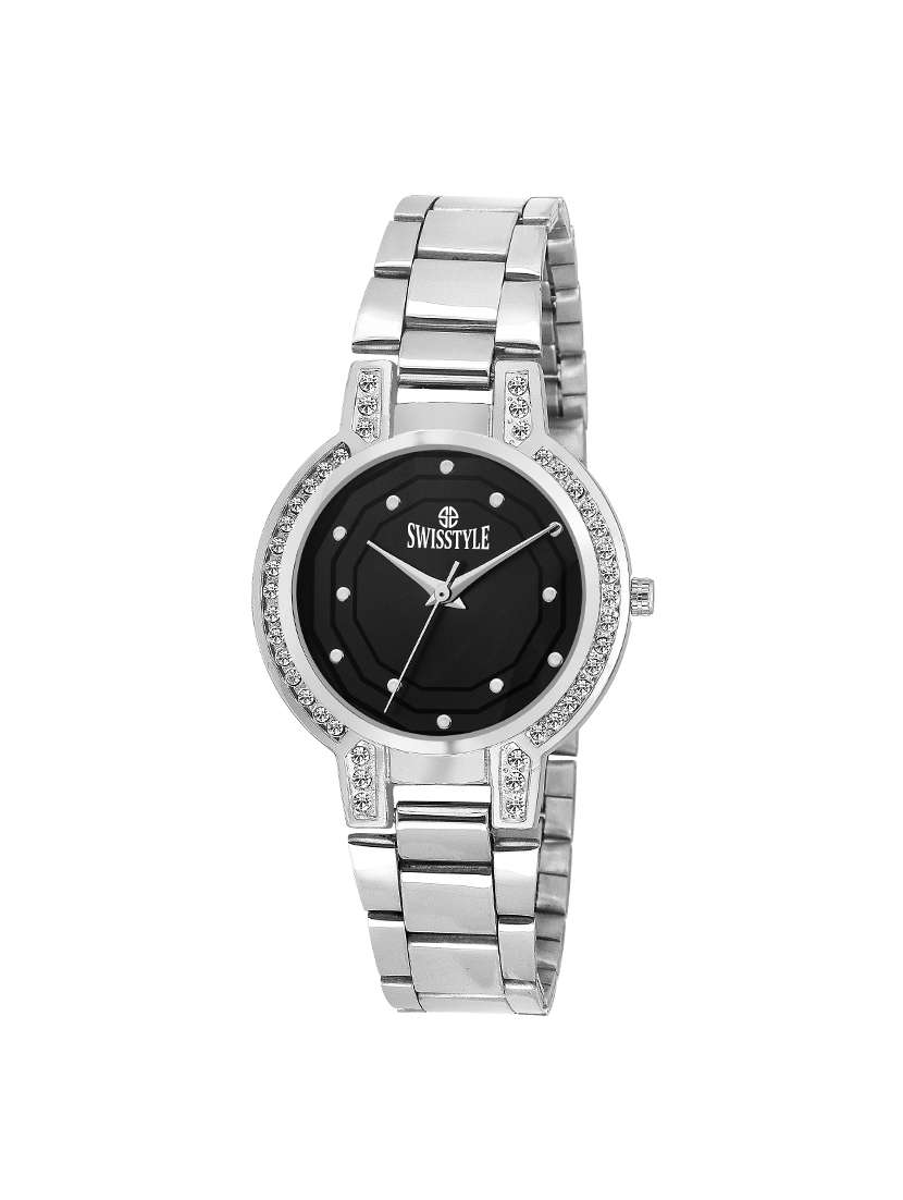 swisstyle stainless steel ladies anolog watch