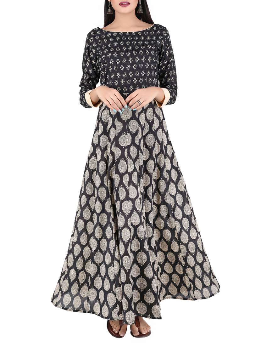 anarkali printed kurta