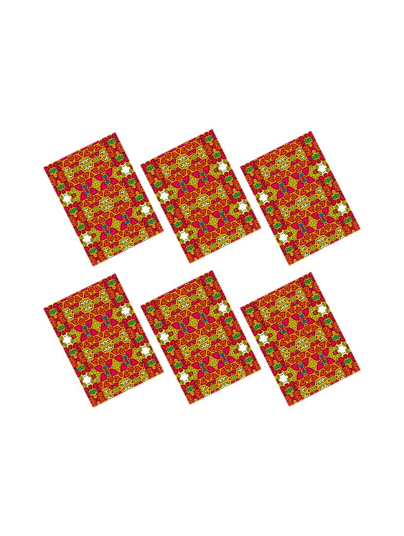 printed polyester table mat set of 6 pcs by ambbi collections