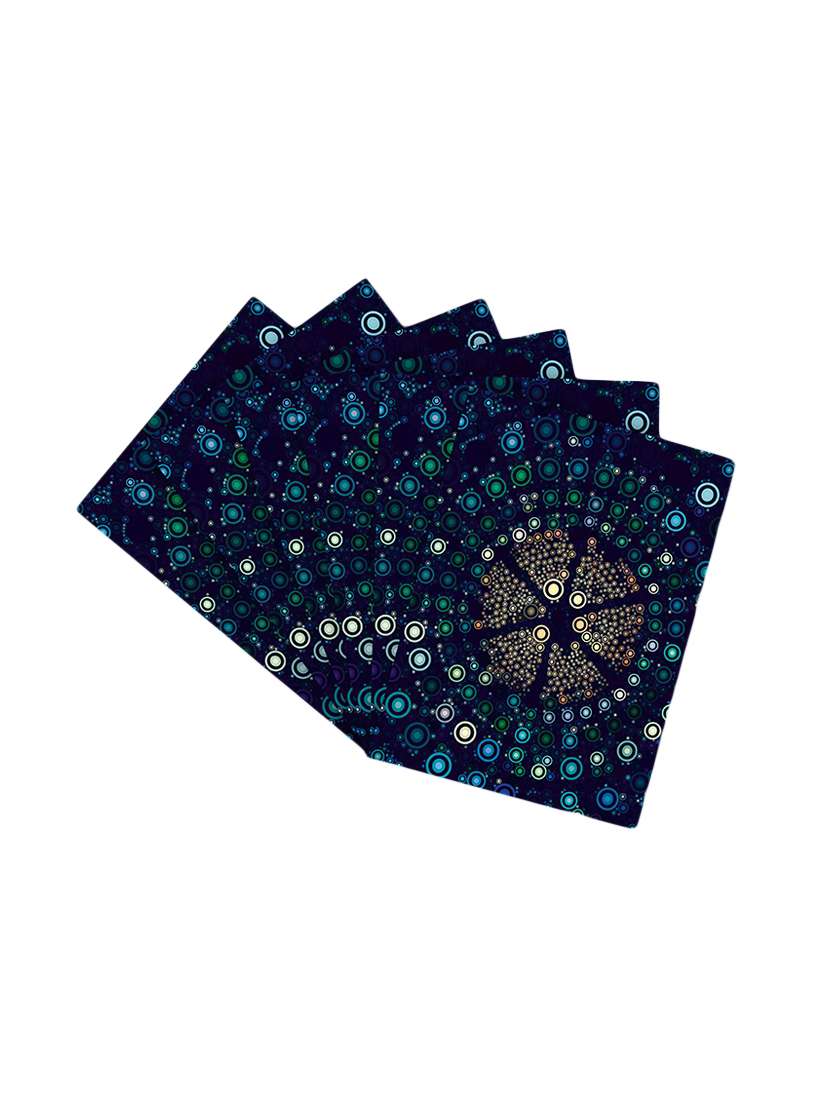 printed polyester table mat set of 6 pcs by ambbi collections