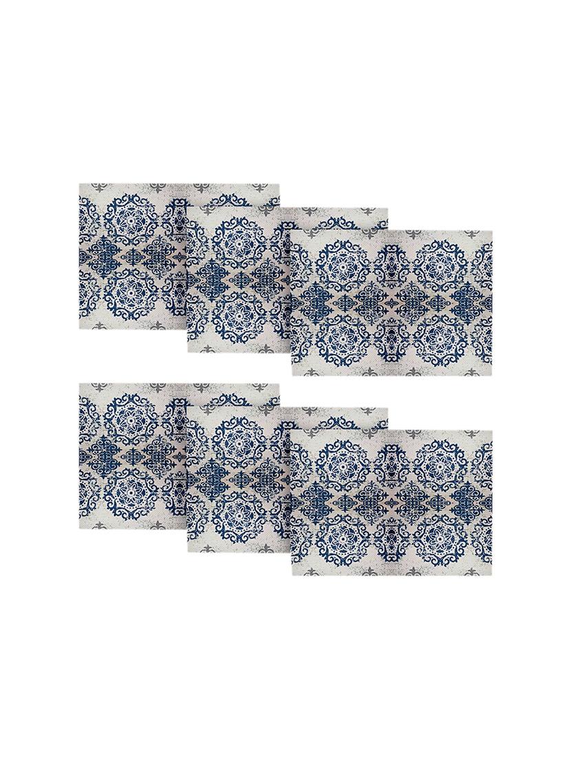 printed polyester table mat set of 6 pcs by ambbi collections - 14078078 -  Zoom Image - 0