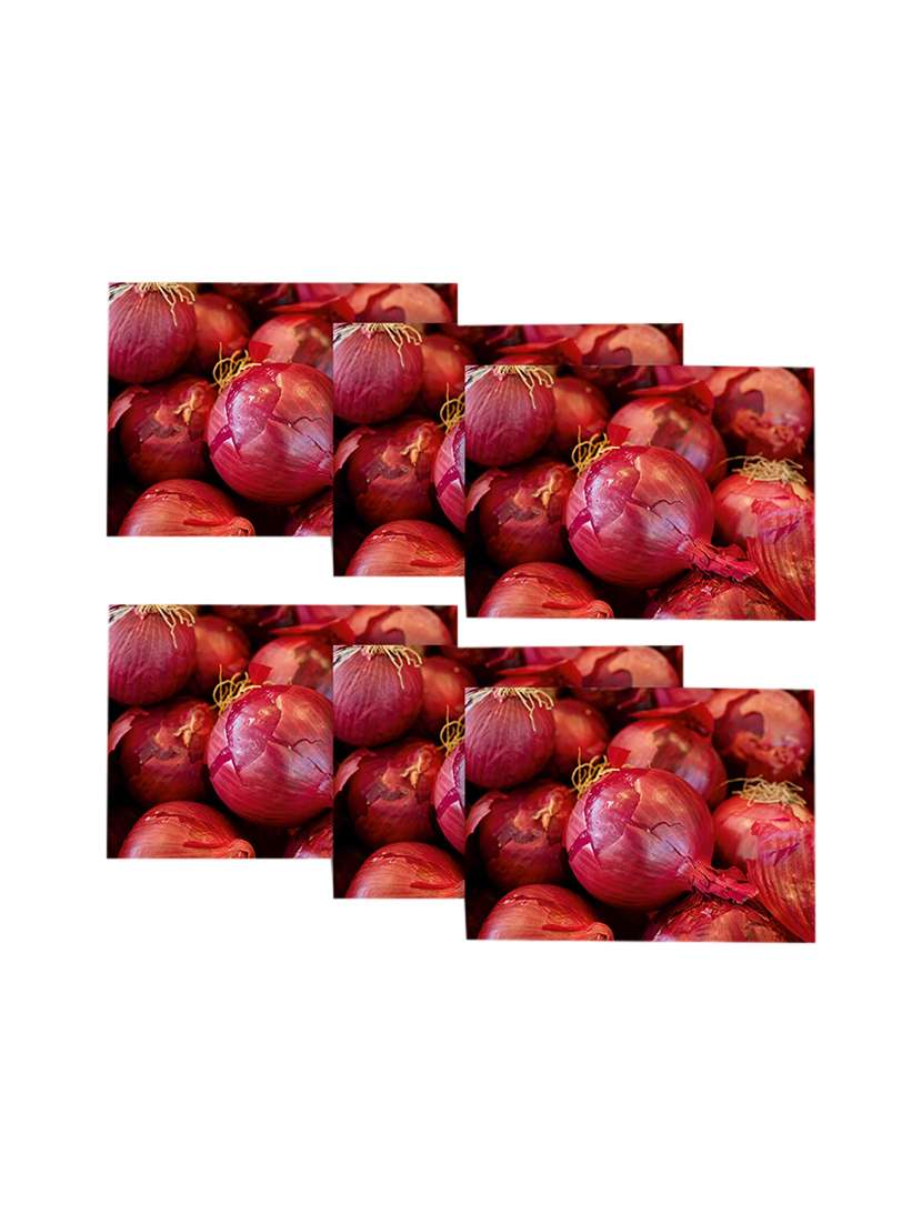 printed polyester table mat set of 6 pcs by ambbi collections