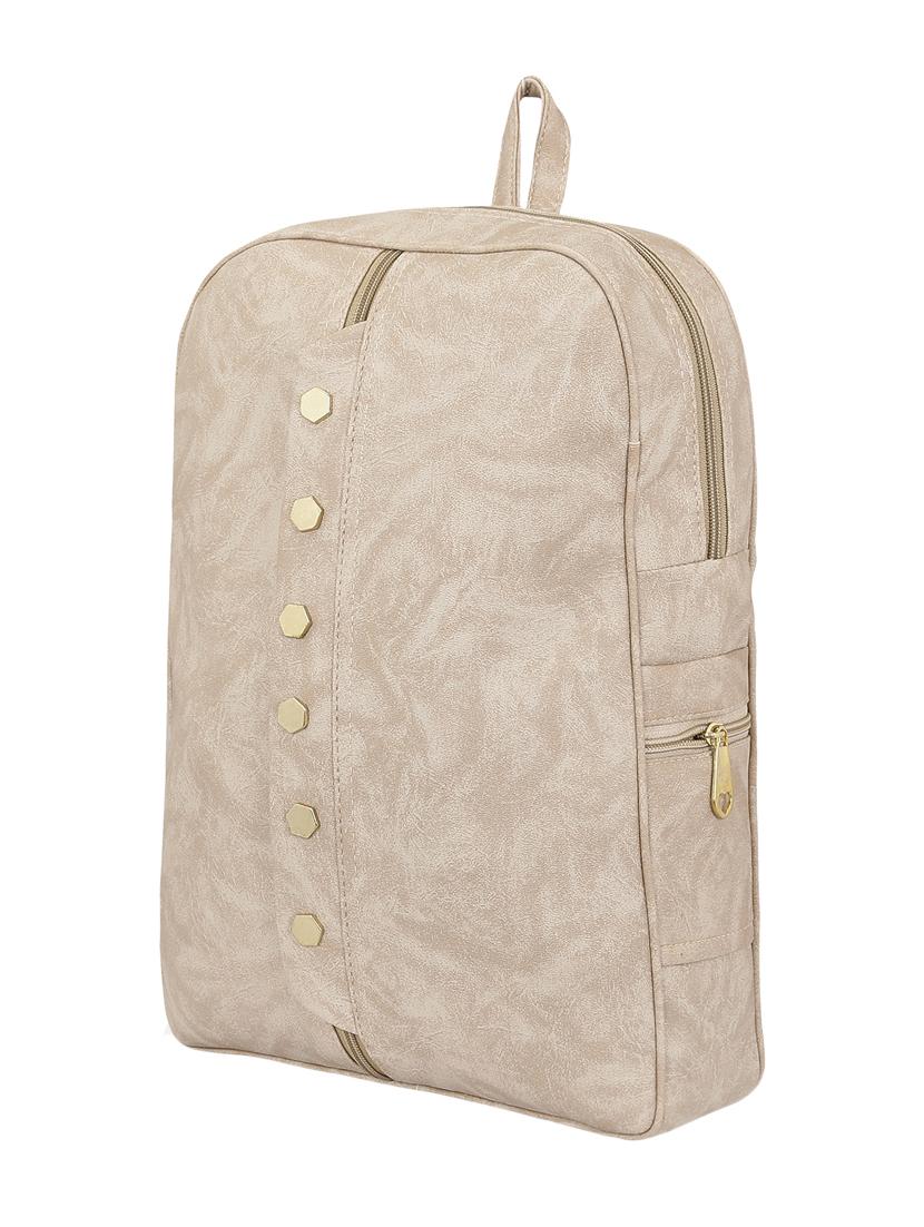 white leatherette fashion backpack - 14082329 - Standard Image - 3