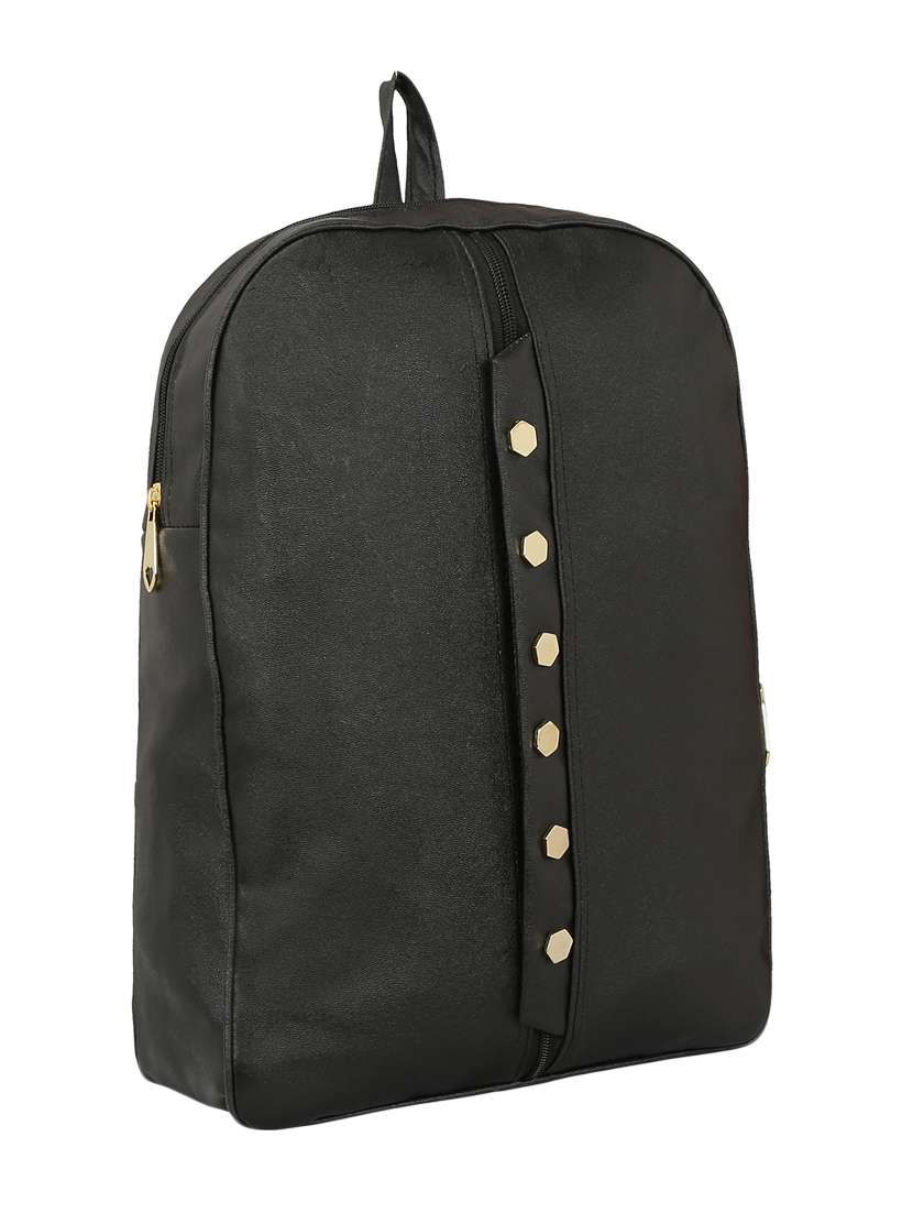 black leatherette  fashion backpack - 14082330 -  Standard Image - 3
