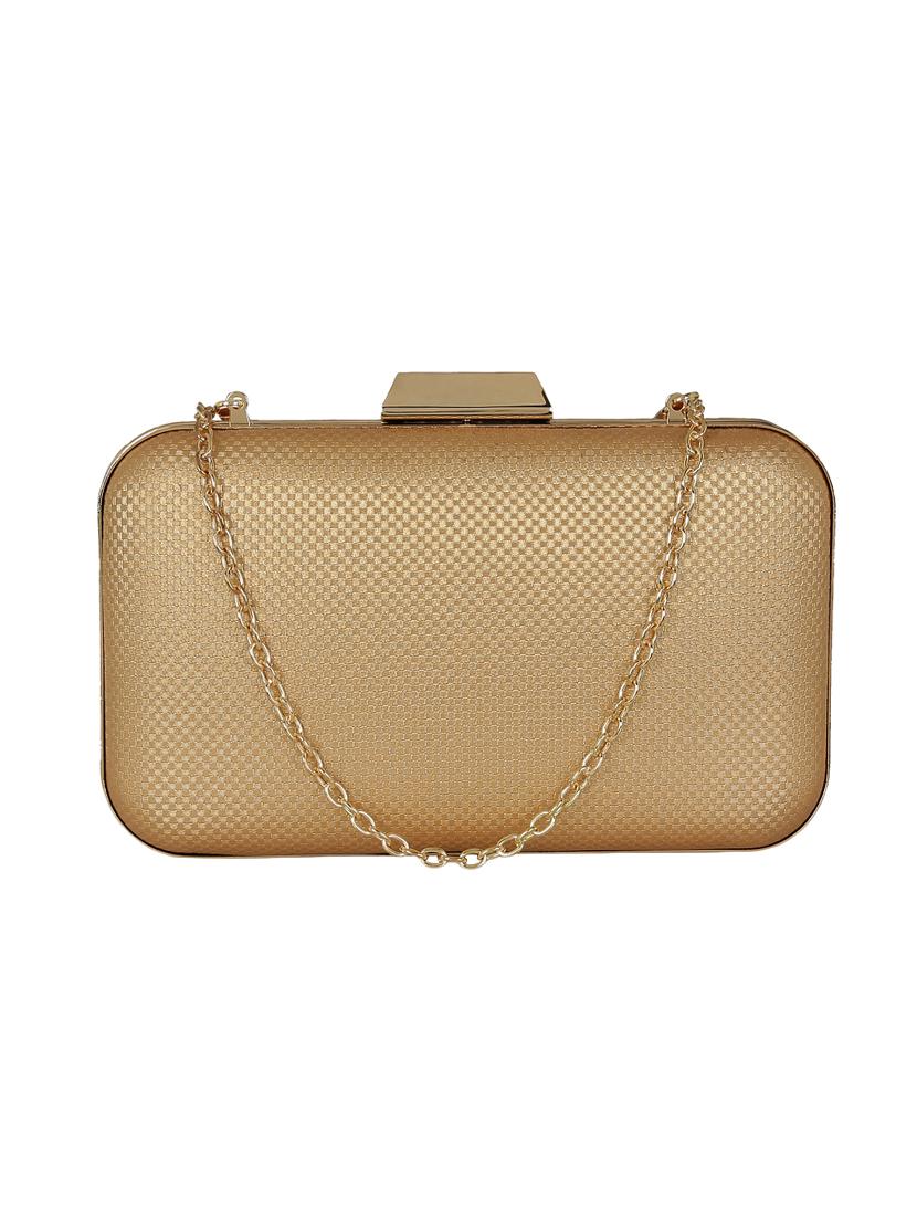 brown metal box clutch - 14082338 - Zoom Image - 0