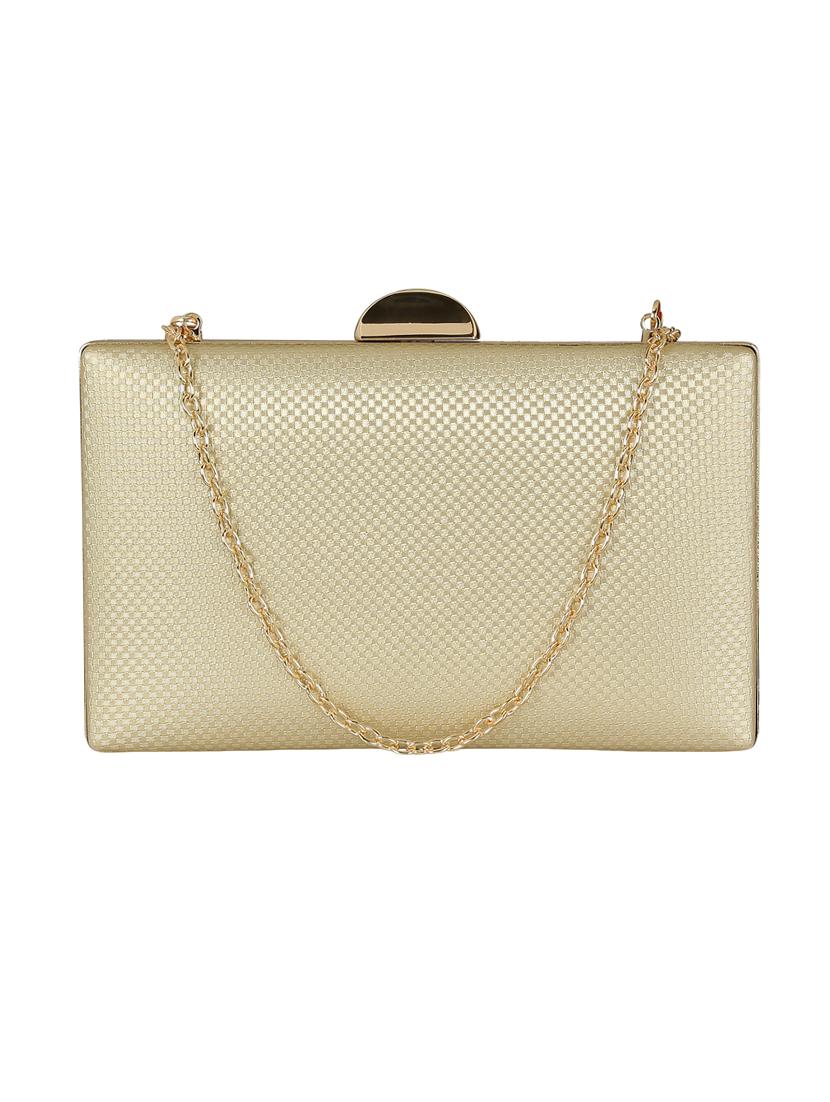 gold metal box clutch - 14082340 - Zoom Image - 0