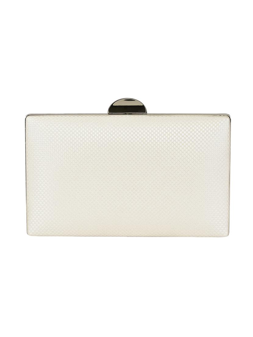 white metal box clutch - 14082343 - Standard Image - 3