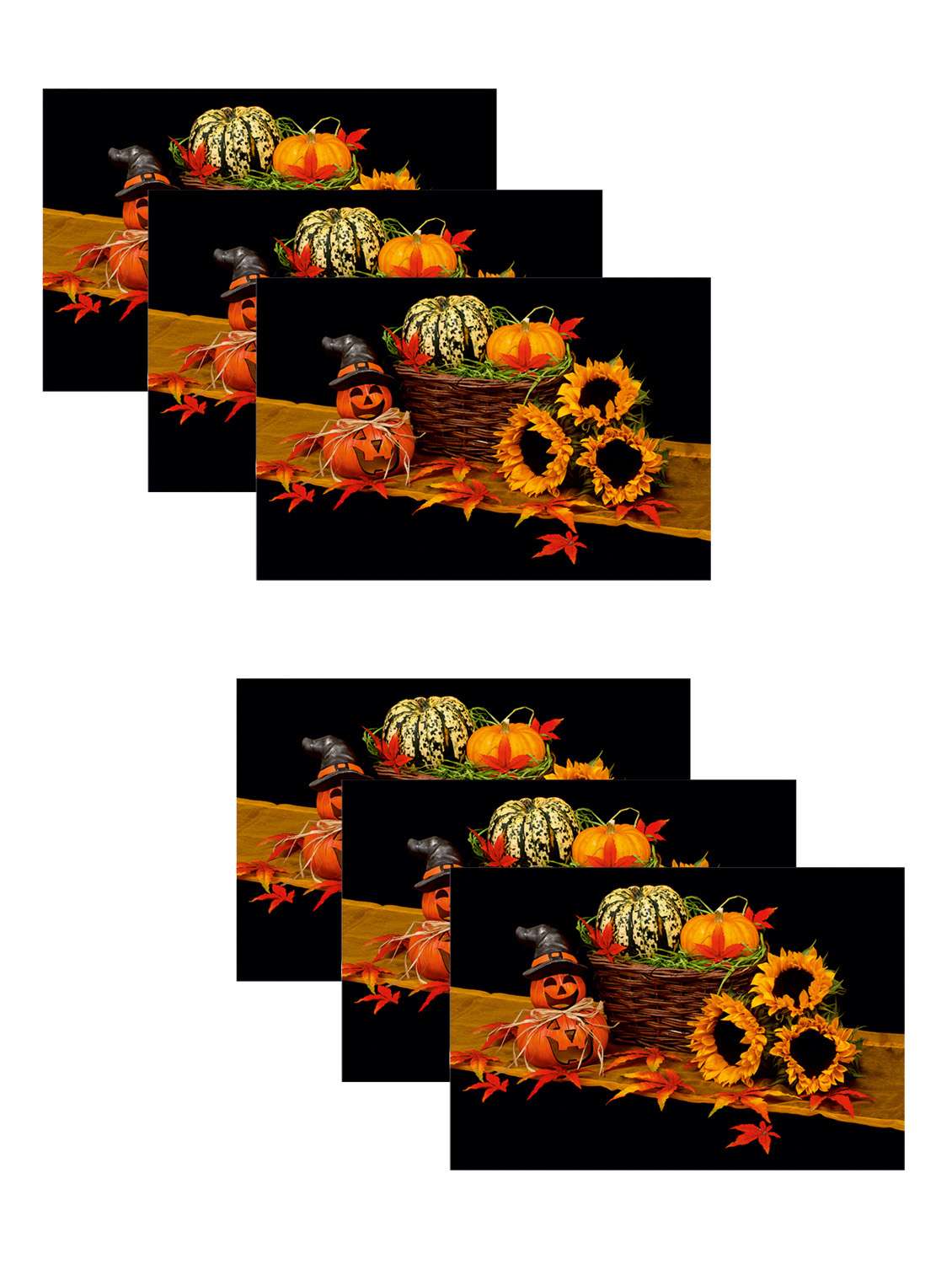 printed polyester table mat set of 6 pcs by ambbi collections - 14085882 -  Zoom Image - 0