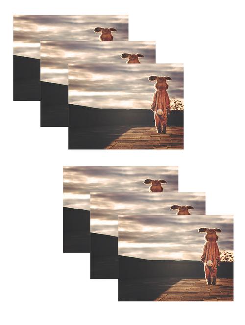 printed polyester table mat set of 6 pcs by ambbi collections - 14085896 - Standard Image - 0