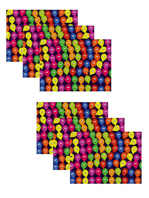 printed polyester table mat set of 6 pcs by ambbi collections - 14085898 -  Standard Image - 0