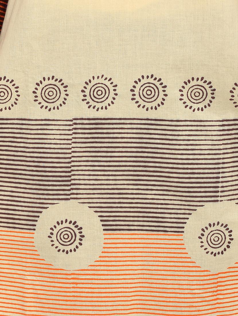 beige cotton straight kurta - 14087663 - Standard Image - 3