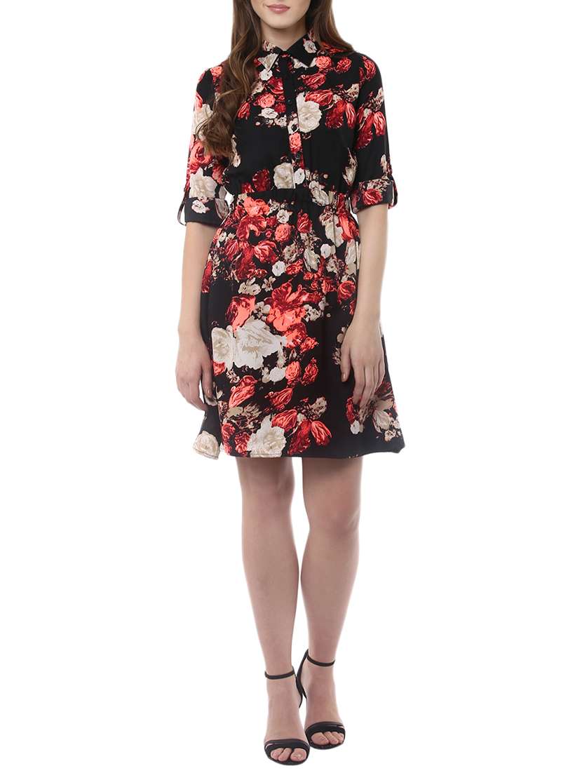 women's fit & flare floral dress