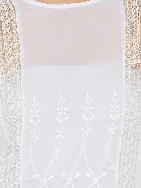 lace paneled embroidered sheer top - 14096323 - Standard Image - 3