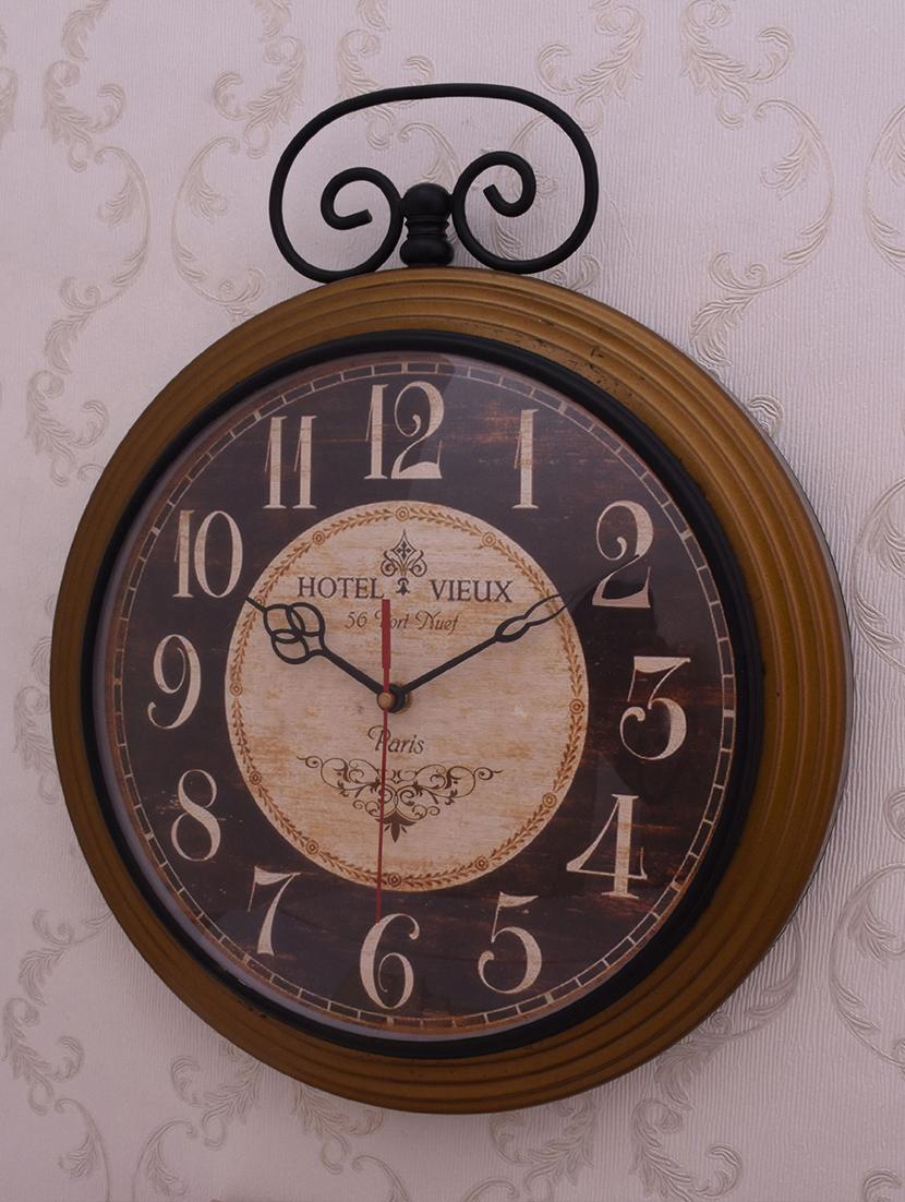 classic iron wall clock by home sparkle - 14097005 - Standard Image - 3