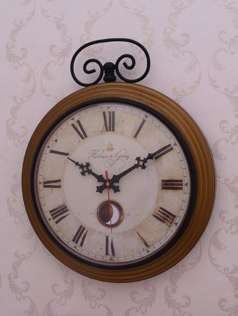 vintage iron wall clock by home sparkle - 14097007 - Standard Image - 3
