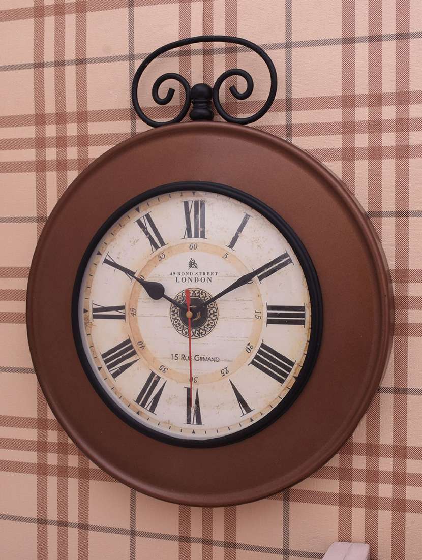 vintage iron wall clock by home sparkle - 14097046 -  Standard Image - 3