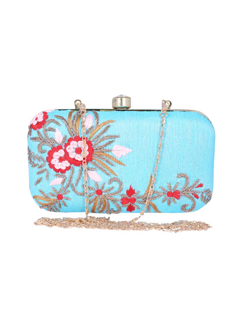 blue metal clutch - 14098056 -  Zoom Image - 0