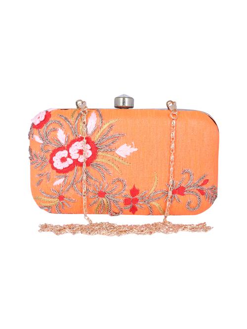 orange metal clutch - 14098057 - Standard Image - 0